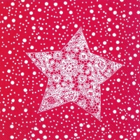Servietten 25x25 cm - CHRISTMAS LACE red