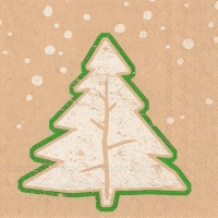 Servietten 25x25 cm - fir tree