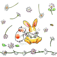 Servietten 25x25 cm - DAISY CHAIN