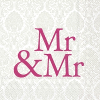Servietten 25x25 cm - MR & MR pink Servietten 25x25 cm - MR & MR pink
