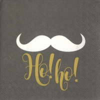 Servietten 25x25 cm - SAY HO! HO! grey