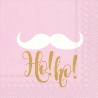 Servietten 25x25 cm - SAY HO! HO! light rose