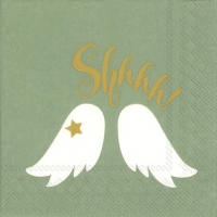 Servietten 25x25 cm - SHHHH! celadon