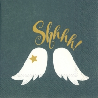 Servietten 25x25 cm - SHHHH! petrol