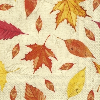 Servietten 25x25 cm - FEUILLES DAUTOMNE orange