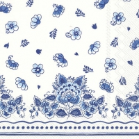 Servietten 25x25 cm - LAURA white blue