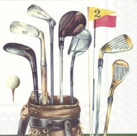 Servietten 25x25 cm - GOLF white