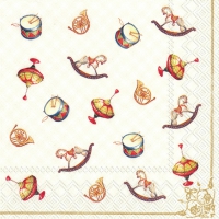 Servietten 25x25 cm - NOSTALGIC TOY cream