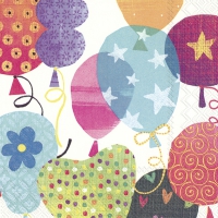 Servietten 25x25 cm - BALLOONS