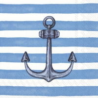 Servietten 25x25 cm - SAILOR´S ANCHOR light blue