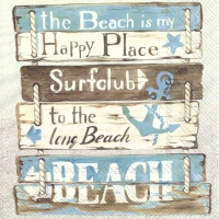 Servietten 25x25 cm - HAPPY PLACE AT THE BEACH