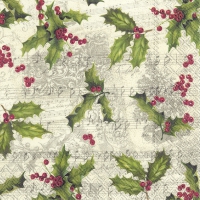 Servietten 25x25 cm - NOSTALGIC ILEX Servietten 25x25 cm - NOSTALGIC ILEX