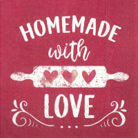 Servietten 25x25 cm - HOMEMADE red Servietten 25x25 cm - HOMEMADE red