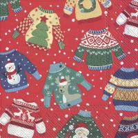 Servietten 25x25 cm - UGLY SWEATER red Servietten 25x25 cm - UGLY SWEATER red
