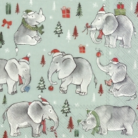 Servietten 25x25 cm - WILD CHRISTMAS light blue Servietten 25x25 cm - WILD CHRISTMAS light blue