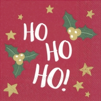 Servietten 25x25 cm - CHRISTMAS HOHOHO red Servietten 25x25 cm - CHRISTMAS HOHOHO red