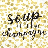 Servietten 25x25 cm - SOUP OF THE DAY gold Servietten 25x25 cm - SOUP OF THE DAY gold