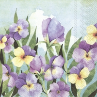 Servietten 25x25 cm - VIOLET PANSY