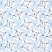 Servietten 25x25 cm - BOAT TRIP light blue