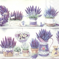 Servietten 25x25 cm - LAVENDER POTS