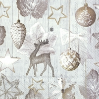 Servietten 25x25 cm - WHITE WINTER DECO