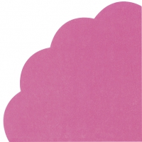 Servietten - Rund - UNI dark pink