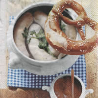 Servietten 33x33 cm - Bretzel