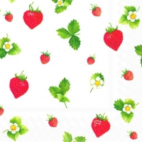 Servietten 33x33 cm - Sweet Strawberries