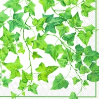 Servietten 33x33 cm - Ivy Ornaments white