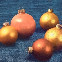 Servietten 33x33 cm - DENIM CHRISTMAS