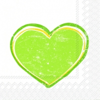 Servietten 33x33 cm - HEARTBEAT light green