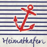 Servietten 33x33 cm - HEIMATHAFEN red