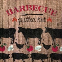 Servietten 33x33 cm - GRILLED HOT