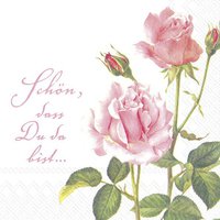 Servietten 33x33 cm - A ROSE FOR YOU