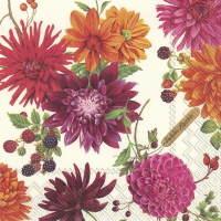 Servietten 33x33 cm - DAHLIA GARDEN cream