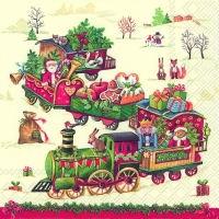 Servietten 33x33 cm - CHRISTMAS TRAIN