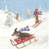 Servietten 33x33 cm - RACING DOGS