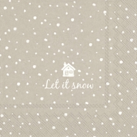 Servietten 33x33 cm - LET IT SNOW linen