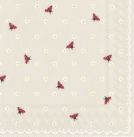 Servietten 33x33 cm - LITTLE LADYBIRDS linen Servietten 33x33 cm - LITTLE LADYBIRDS linen