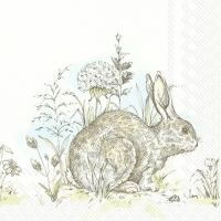 Servietten 33x33 cm - EASTER MORNING white
