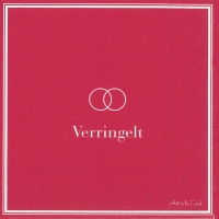 Servietten 33x33 cm - VERRINGELT red Servietten 33x33 cm - VERRINGELT red