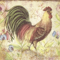 Servietten 33x33 cm - PROUD ROOSTER