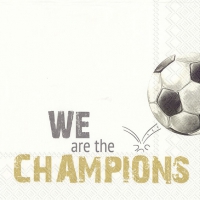 Servietten 33x33 cm - WE ARE THE CHAMPIONS gold