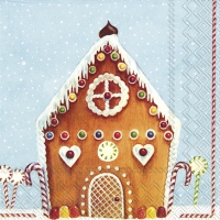 Servietten 33x33 cm - MY SWEET HOUSE light blue