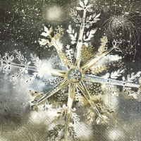 Servietten 33x33 cm - SPARKLING NIGHT black