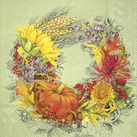 Servietten 33x33 cm - BEAUTIFUL HARVEST light green