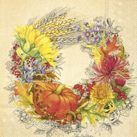 Servietten 33x33 cm - BEAUTIFUL HARVEST cream