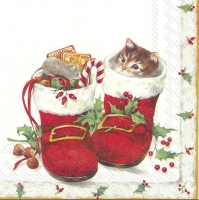 Servietten 33x33 cm - SWEET CHRISTMAS BOOTS