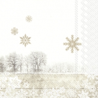 Servietten 33x33 cm - SILENT WINTER DAY linen