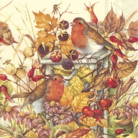 Servietten 33x33 cm - MOST WELCOME VISITORS cream